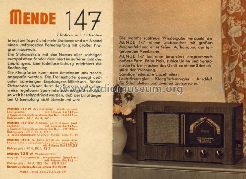147GW; Mende - Radio H. (ID = 1426974) Radio