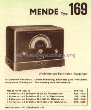 169W; Mende - Radio H. (ID = 1391157) Radio