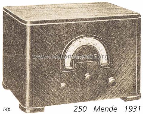 Einbereichs-Super 250W; Mende - Radio H. (ID = 478) Radio