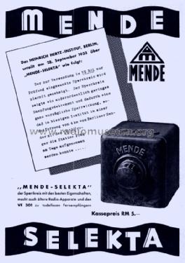 Sperrkreis Selekta ; Mende - Radio H. (ID = 1519309) mod-past25
