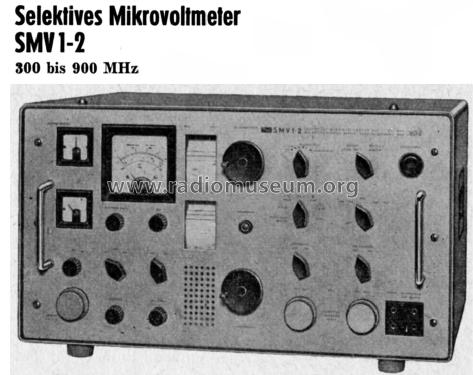 Selektives Mikrovoltmeter SMV 1-2; Messelektronik (ID = 1211855) Equipment