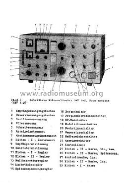 Selektives Mikrovoltmeter SMV 1-2; Messelektronik (ID = 1211921) Equipment
