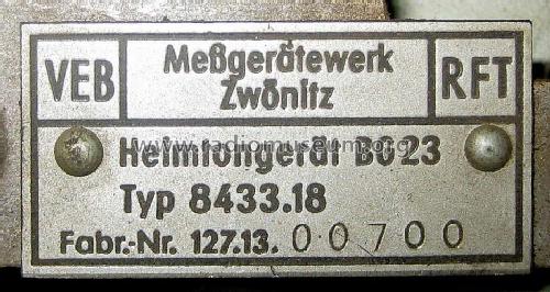 Heimtongerät BG23; Messgerätewerk (ID = 1174714) Ton-Bild