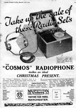 Cosmos Radiophone Crystal Set Type C.1; Metropolitan-Vickers (ID = 1508041) Crystal