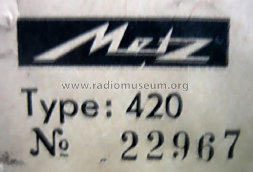 420; Metz Transformatoren (ID = 818942) Radio