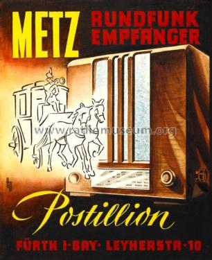 Postillion W; Metz Transformatoren (ID = 2531387) Radio