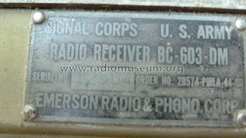 Receiver BC-603-; MILITARY U.S. (ID = 1313657) Mil Re