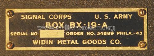 BOX BX-19; MILITARY U.S. (ID = 1750975) Military