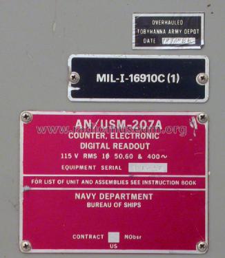Counter, Electronic, Digital Readout CP-814A/USM-207; MILITARY U.S. (ID = 1090972) Equipment