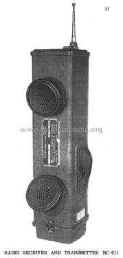 SCR-536 Radio Set BC-611 ; MILITARY U.S. (ID = 1638117) Mil TRX