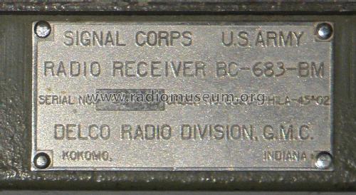Radio Receiver BC-683-; MILITARY U.S. (ID = 1893776) Mil Re