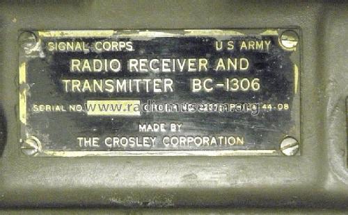 SCR-694 BC-1306 Radio Receiver and Trans; MILITARY U.S. (ID = 1775771) Mil TRX