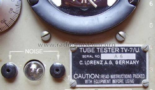 Tube Tester TV-7 U; MILITARY U.S. (ID = 619124) Equipment