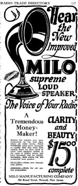 Milo Supreme Loud Speaker ; Milo Manufacturing (ID = 1519843) Speaker-P