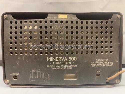 Miraphon 500U; Minerva-Radio (ID = 2645726) Radio