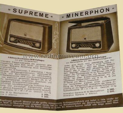 Supreme 547U; Minerva-Radio (ID = 1778020) Radio