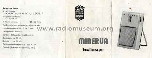 Taschentransistor 610ML; Minerva-Radio (ID = 1822198) Radio
