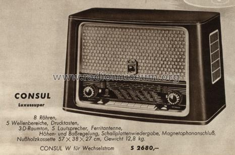 Consul 557W; Minerva-Radio (ID = 21266) Radio