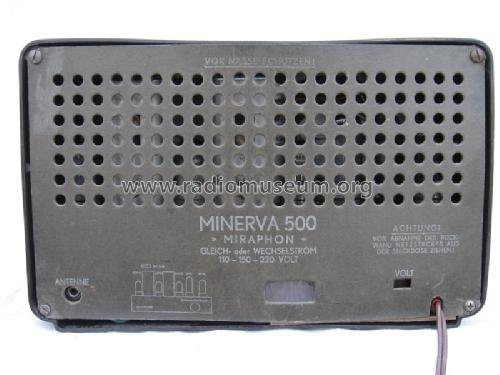 Miraphon 500U; Minerva-Radio (ID = 121946) Radio