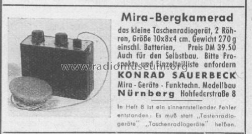 Bergkamerad ; MIRA Electronic, N (ID = 294328) Radio