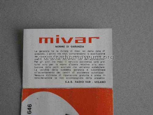 TM646; Mivar VAR; Milano (ID = 2221041) Radio
