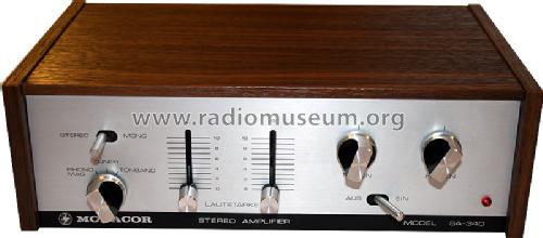 Stereo-Amplifier SA-340; Monacor, Bremen (ID = 1328647) Ampl/Mixer