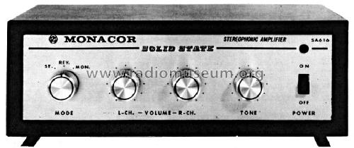 Stereophonic Amplifier SA-616; Monacor, Bremen (ID = 1207394) Ampl/Mixer
