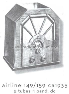 Airline 159 Order= 162 C 159; Montgomery Ward & Co (ID = 1550712) Radio