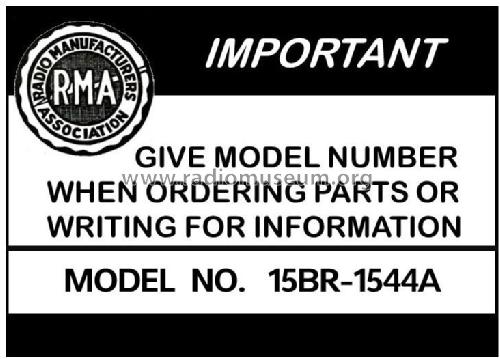 Airline 15BR-1544A Order= 62 C 1544 M; Montgomery Ward & Co (ID = 2823693) Radio