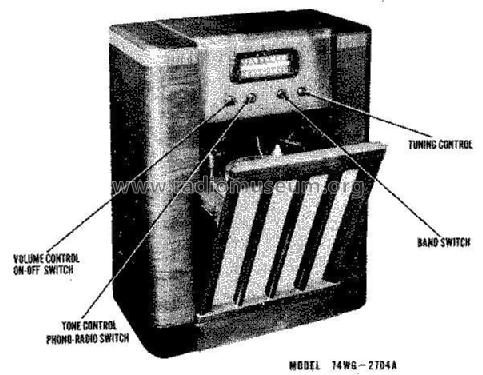 Airline 74WG-2704A Order= 62 A 2704 R; Montgomery Ward & Co (ID = 496431) Radio