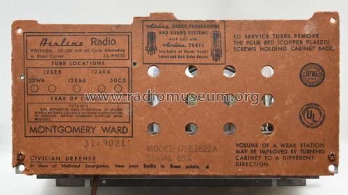 Airline GSE-1622A; Montgomery Ward & Co (ID = 2061012) Radio