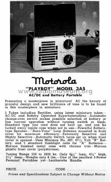 3A5 ; Motorola Inc. ex (ID = 1427991) Radio