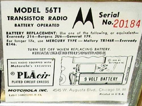56T1 Ch=HS-483; Motorola Inc. ex (ID = 1389750) Radio