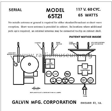 65T21 Ch= HS-32; Motorola Inc. ex (ID = 2917151) Radio