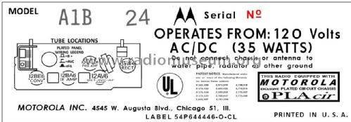 A1B Ch= HS-744; Motorola Inc. ex (ID = 2908623) Radio