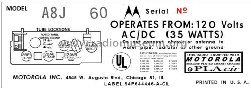 A8J Ch= HS-744; Motorola Inc. ex (ID = 2908630) Radio