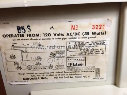 B5S Ch= HS-1066; Motorola Inc. ex (ID = 2008936) Radio