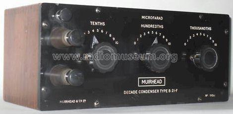 Decade Condenser B 21-F; Muirhead & Co. Ltd.; (ID = 693393) Equipment