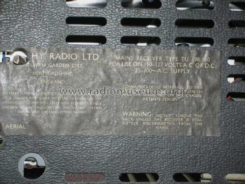 TU 198/110; Murphy Radio Ltd.; (ID = 609477) Radio