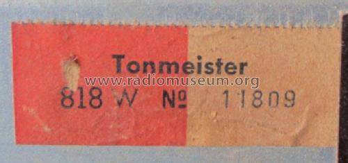 Tonmeister 818W Art. Nr. 111/37; Neckermann-Versand (ID = 2020038) Radio