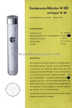Mikrofonvorverstärker M582; Neumann & Co, Georg; (ID = 2739132) Microphone/PU