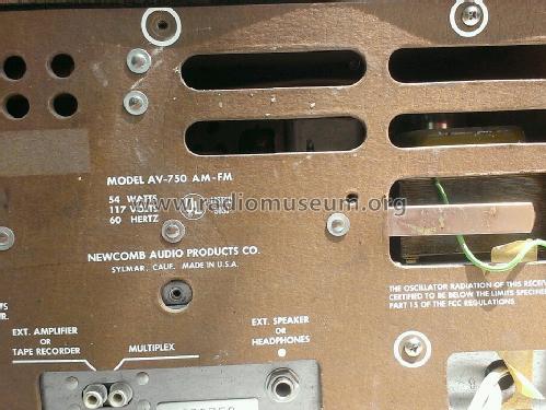 AV-750 ; Newcomb Audio (ID = 1506930) Radio