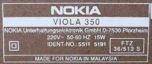 Viola 3503-Band Stereo Radio 5511 51 91; Nokia Graetz GmbH; (ID = 605524) Radio