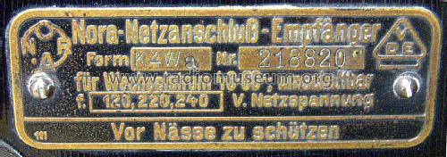 Neutrodyn K4Wa; Nora; Berlin (ID = 153576) Radio