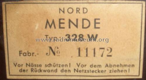 8-Kreis-Allwellen-Großsuper 328W; Nordmende, (ID = 2193667) Radio