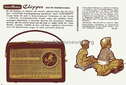 Clipper E 011 Ch= 1/601K; Nordmende, (ID = 256051) Radio