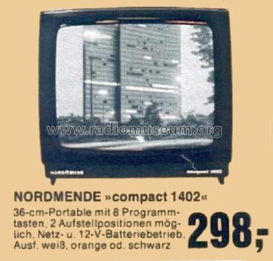 compact 1402; Nordmende, (ID = 1767172) Télévision