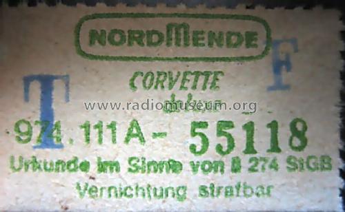 Corvette de Luxe 974.111; Nordmende, (ID = 952733) Radio