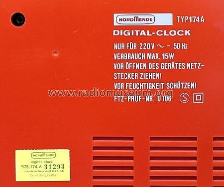 Digital Clock 174A - 975.174.A; Nordmende, (ID = 1819364) Radio