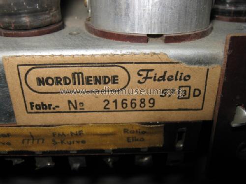 Fidelio 57 3D Ch= 604; Nordmende, (ID = 714376) Radio